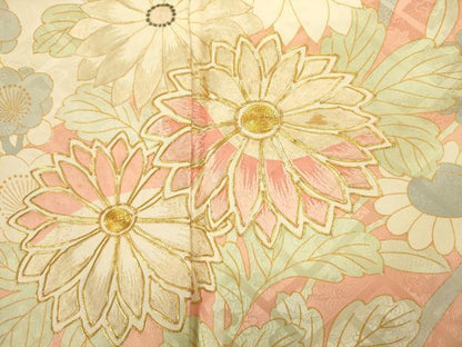 平和屋着物■豪華振袖　駒刺繍　草花文　菊　金彩　正絹　逸品　DABK6612ya