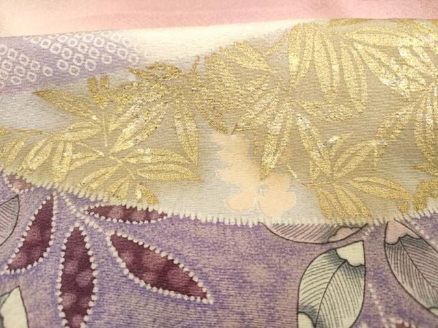 平和屋着物■訪問着　辻が花　絞り　暈し染め　金彩　正絹　逸品　DABK6614ya