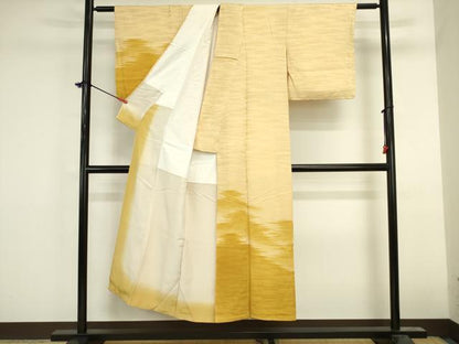 平和屋着物■訪問着　地紋起こし　霞文　暈し染め　正絹　逸品　DABK6616ya
