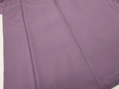 平和屋着物■上質な色無地　古代紫色　正絹　逸品　DABK6619ya
