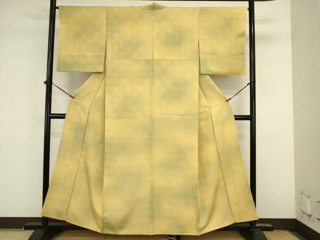 平和屋着物■上質な小紋　菊青海波地紋　暈し染め　正絹　逸品　DABK6625ya