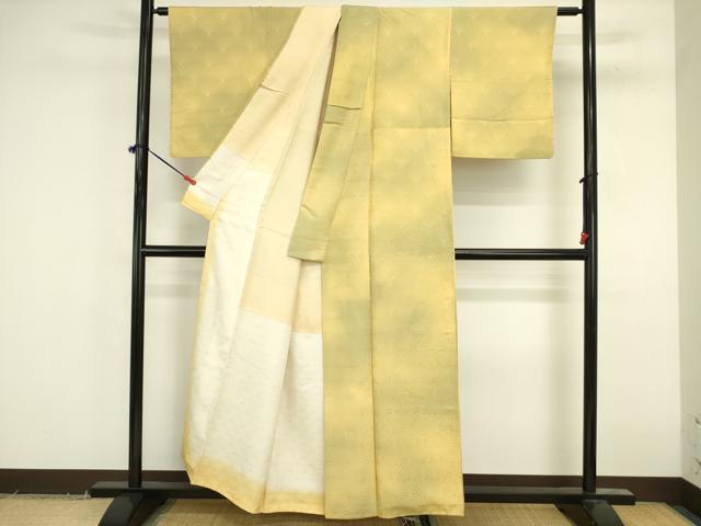 平和屋着物■上質な小紋　菊青海波地紋　暈し染め　正絹　逸品　DABK6625ya