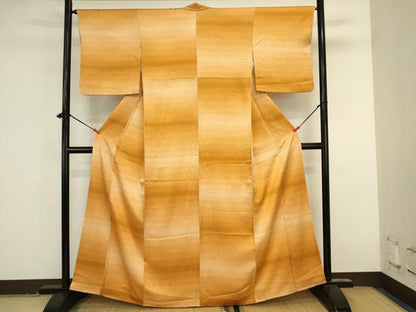 平和屋着物■上質な小紋　横段文　暈し染め　正絹　逸品　DABK6627ya
