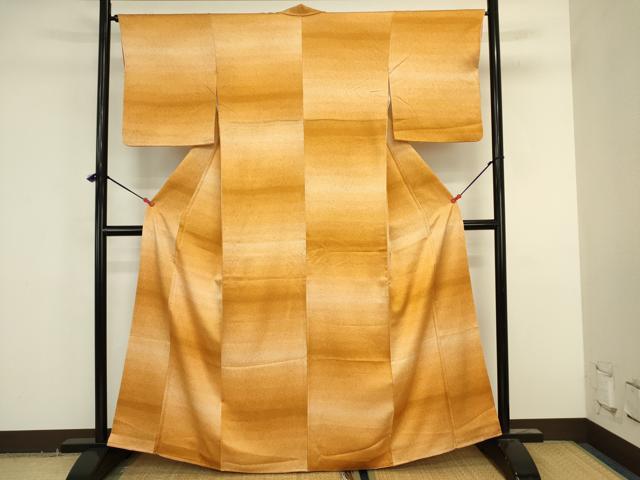 平和屋着物■上質な小紋　横段文　暈し染め　正絹　逸品　DABK6627ya
