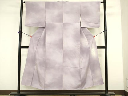 平和屋着物■染色作家　斉藤三才　小紋　霞文　暈し染め　正絹　逸品　DABK6633ya