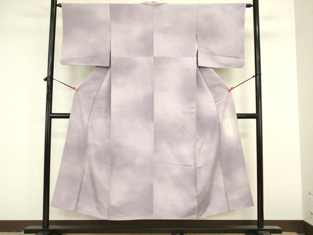 平和屋着物■染色作家　斉藤三才　小紋　霞文　暈し染め　正絹　逸品　DABK6633ya