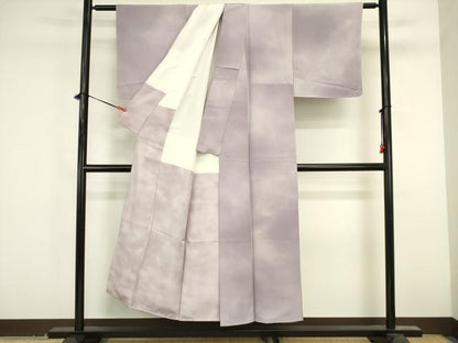 平和屋着物■染色作家　斉藤三才　小紋　霞文　暈し染め　正絹　逸品　DABK6633ya