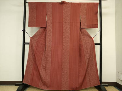 平和屋着物■上質な小紋　花間道　正絹　逸品　DABK6636ya