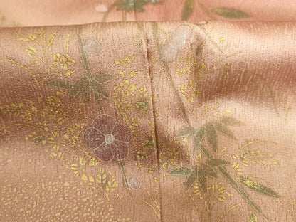 平和屋着物■訪問着　駒刺繍　草花松文　暈し染め　金彩　正絹　逸品　DABK6637ya
