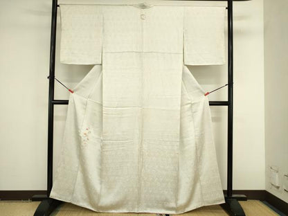 平和屋着物■豪華色留袖　刺繍　草花文　金糸　正絹　逸品　DABK6658ya