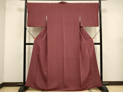 平和屋着物■江戸小紋　鮫小紋柄　鬼しぼ縮緬　正絹　逸品　DABK6668ya
