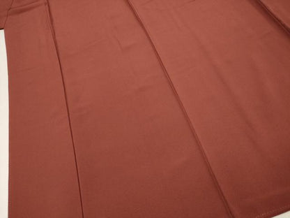 平和屋着物■上質な色無地　栗皮茶色　正絹　逸品　DABK6690ya
