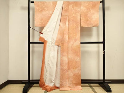 平和屋着物■上質な小紋　抽象文様　暈し染め　正絹　逸品　DABK6700ya