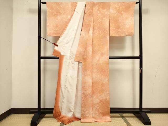 平和屋着物■上質な小紋　抽象文様　暈し染め　正絹　逸品　DABK6700ya