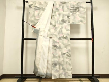 平和屋着物■上質な小紋　手描き　流水文　暈し染め　正絹　逸品　DABK6702ya