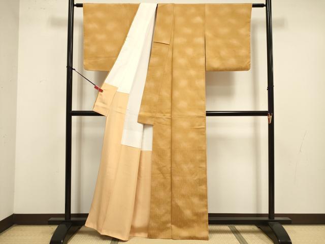 平和屋着物■上質な小紋　抽象間道　暈し染め　正絹　逸品　DABK6704ya