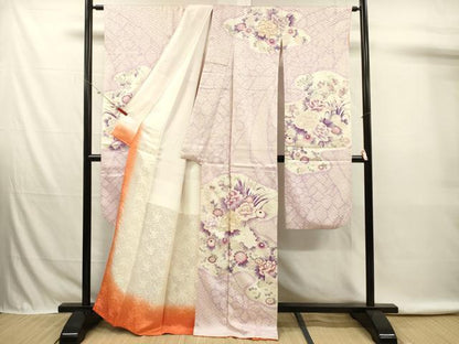 平和屋着物■豪華振袖　駒刺繍　絞り　牡丹文　正絹　逸品　DABK6715ya