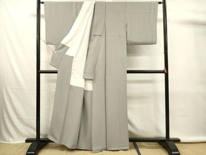 平和屋着物■上質な色無地　蕎麦切色　正絹　逸品　DABK6718ya