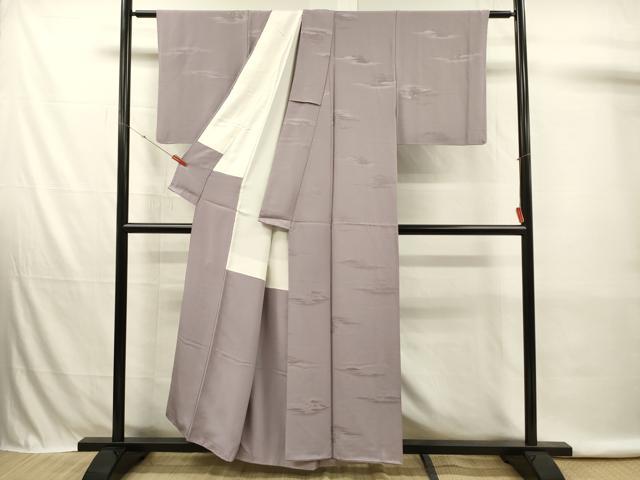 平和屋着物■上質な色無地　風景地紋　薄色　正絹　逸品　DABK6721ya