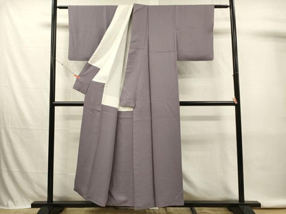 平和屋着物■上質な色無地　霞地紋　半色　正絹　逸品　DABK6727ya