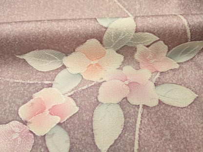 平和屋着物■上質な小紋　草花文　暈し染め　正絹　逸品　DABK6728ya