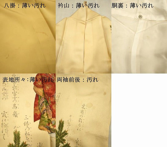 平和屋着物■訪問着　手描き　能　暈し染め　金彩　正絹　逸品　DABK6740ya