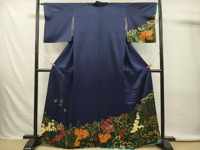 平和屋着物■訪問着　花蝶文　金彩　正絹　逸品　DABK6744ya