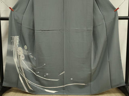 平和屋着物■訪問着　几帳花文　暈し染め　正絹　逸品　DABK6759ya