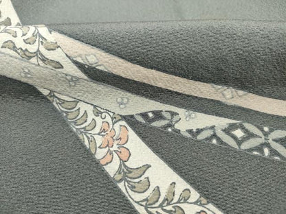 平和屋着物■訪問着　几帳花文　暈し染め　正絹　逸品　DABK6759ya