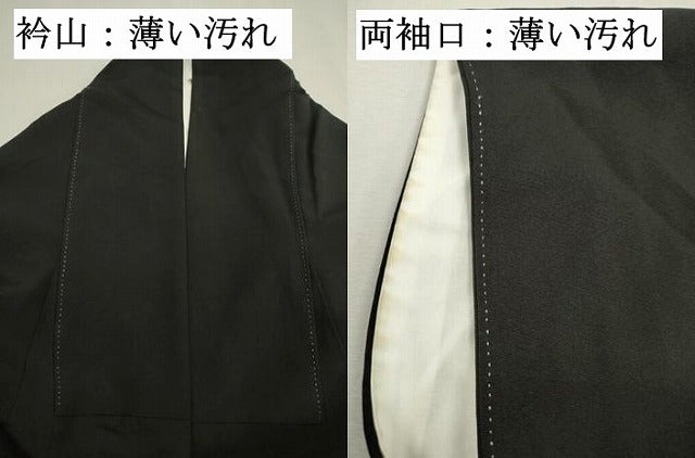 平和屋着物■豪華黒留袖　渡橋風景草花文　暈し染め　金彩　正絹　逸品　DABK6789ya