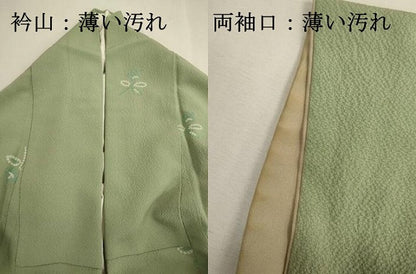 平和屋着物■上質な小紋　草花文　正絹　逸品　DABK6808ya