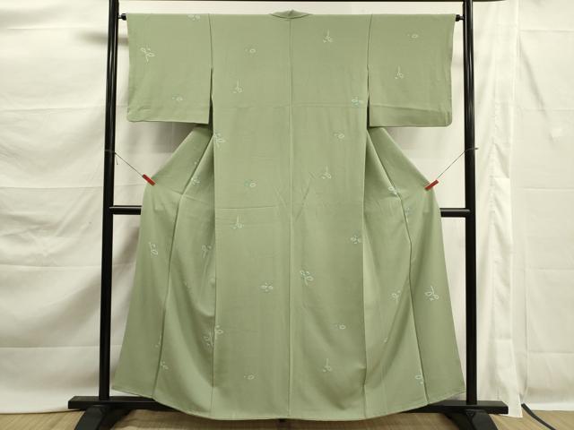 平和屋着物■上質な小紋　草花文　正絹　逸品　DABK6808ya
