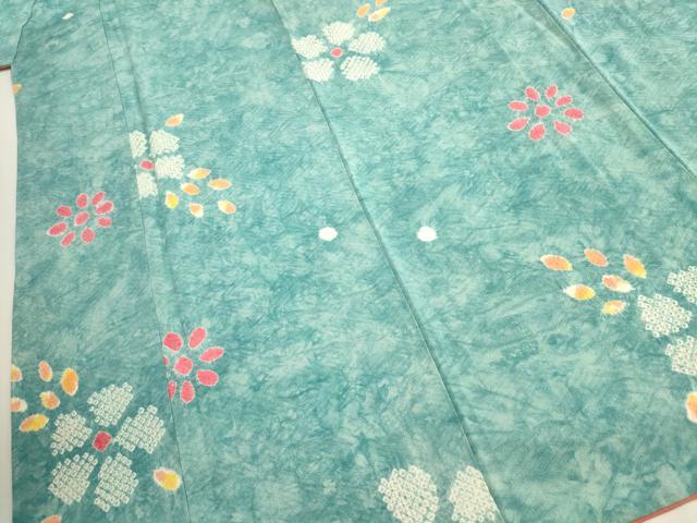 平和屋着物■上質な小紋　絞り　舞花文　暈し染め　正絹　逸品　DABK6830ya