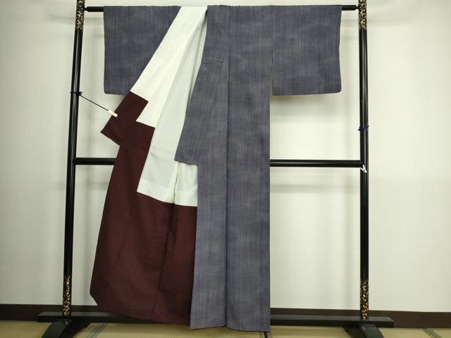 平和屋着物■上質な紬　変わり間道　暈し染め　正絹　逸品　DABK6832ya