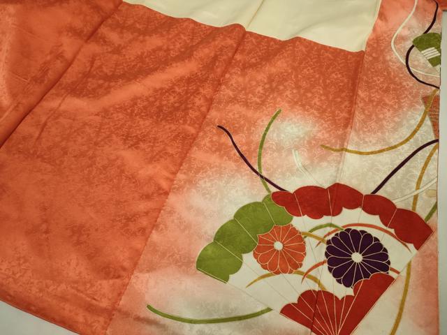 平和屋着物■豪華振袖　駒刺繍　檜扇花松文　金彩　正絹　逸品　DABK6840ya