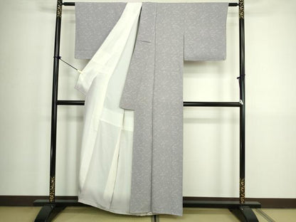 平和屋着物■上質な小紋　立波花文　正絹　逸品　未使用　DABK6845ya