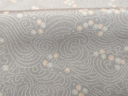 平和屋着物■上質な小紋　立波花文　正絹　逸品　未使用　DABK6845ya