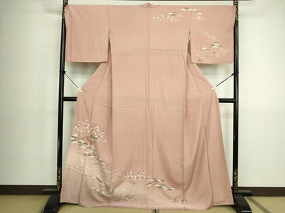 平和屋着物■訪問着　友禅　御所解花文　暈し染め　正絹　逸品　DABK6855ya