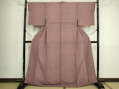 平和屋着物■江戸小紋　鱗文　鬼しぼ縮緬　正絹　逸品　DABK6857ya