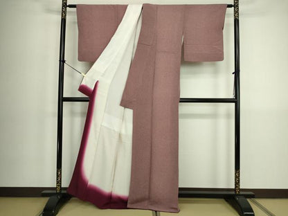 平和屋着物■江戸小紋　鱗文　鬼しぼ縮緬　正絹　逸品　DABK6857ya