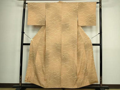 平和屋着物■上質な小紋　芝草文　暈し染め　正絹　逸品　DABK6860ya