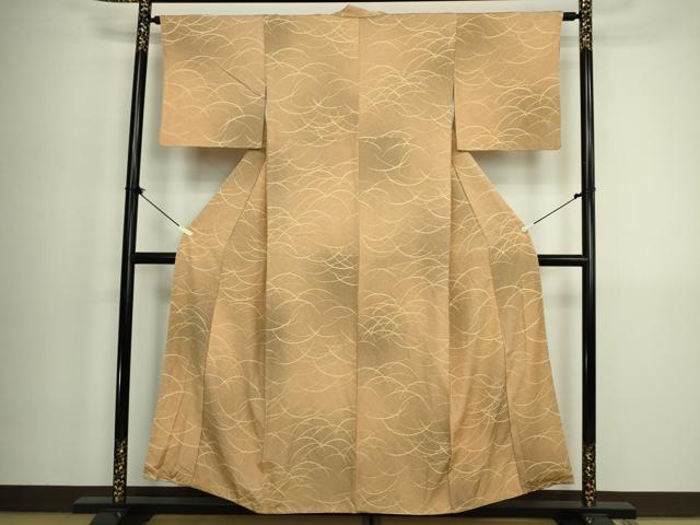 平和屋着物■上質な小紋　芝草文　暈し染め　正絹　逸品　DABK6860ya