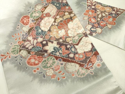 平和屋着物◎九寸名古屋帯　辻が花　正絹　逸品　DABK6919ya