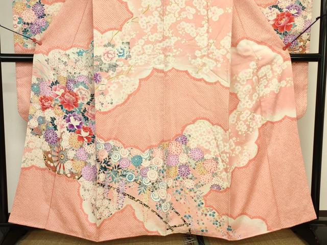 平和屋着物■豪華振袖　駒刺繍　絞り　花車文　金糸　正絹　逸品　DABK6977ya