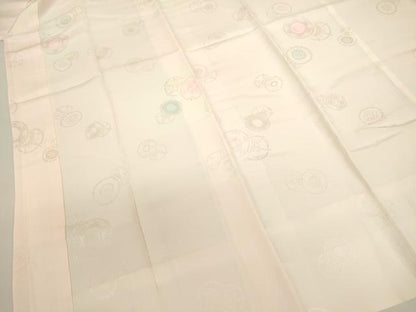 平和屋着物■長襦袢　袷　花鼓地紋　暈し染め　正絹　逸品　DABK6978ya