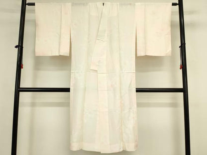 平和屋着物■長襦袢　無双仕立て　舞桜文　暈し染め　正絹　逸品　DABK6979ya