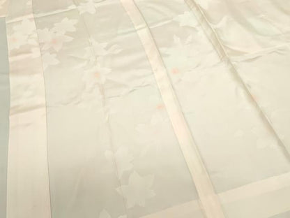 平和屋着物■長襦袢　無双仕立て　舞桜文　暈し染め　正絹　逸品　DABK6979ya