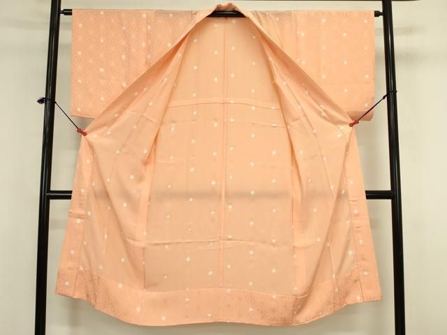 平和屋着物■長襦袢　無双仕立て　絞り　麻の葉文様　正絹　逸品　DABK6983ya