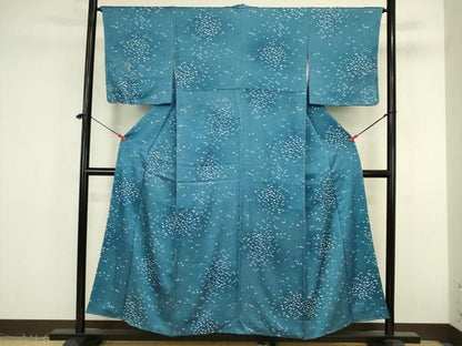 平和屋着物■上質な小紋　幾何学文　暈し染め　金彩　正絹　逸品　DABK6986ya