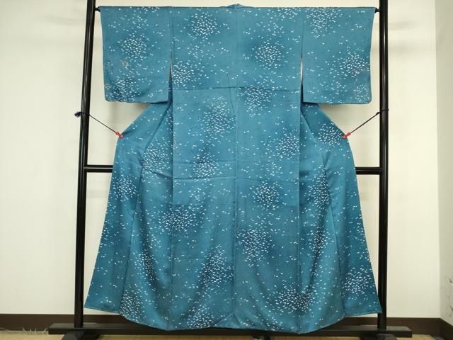 平和屋着物■上質な小紋　幾何学文　暈し染め　金彩　正絹　逸品　DABK6986ya